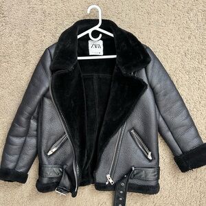Zara moto jacket bike black size s